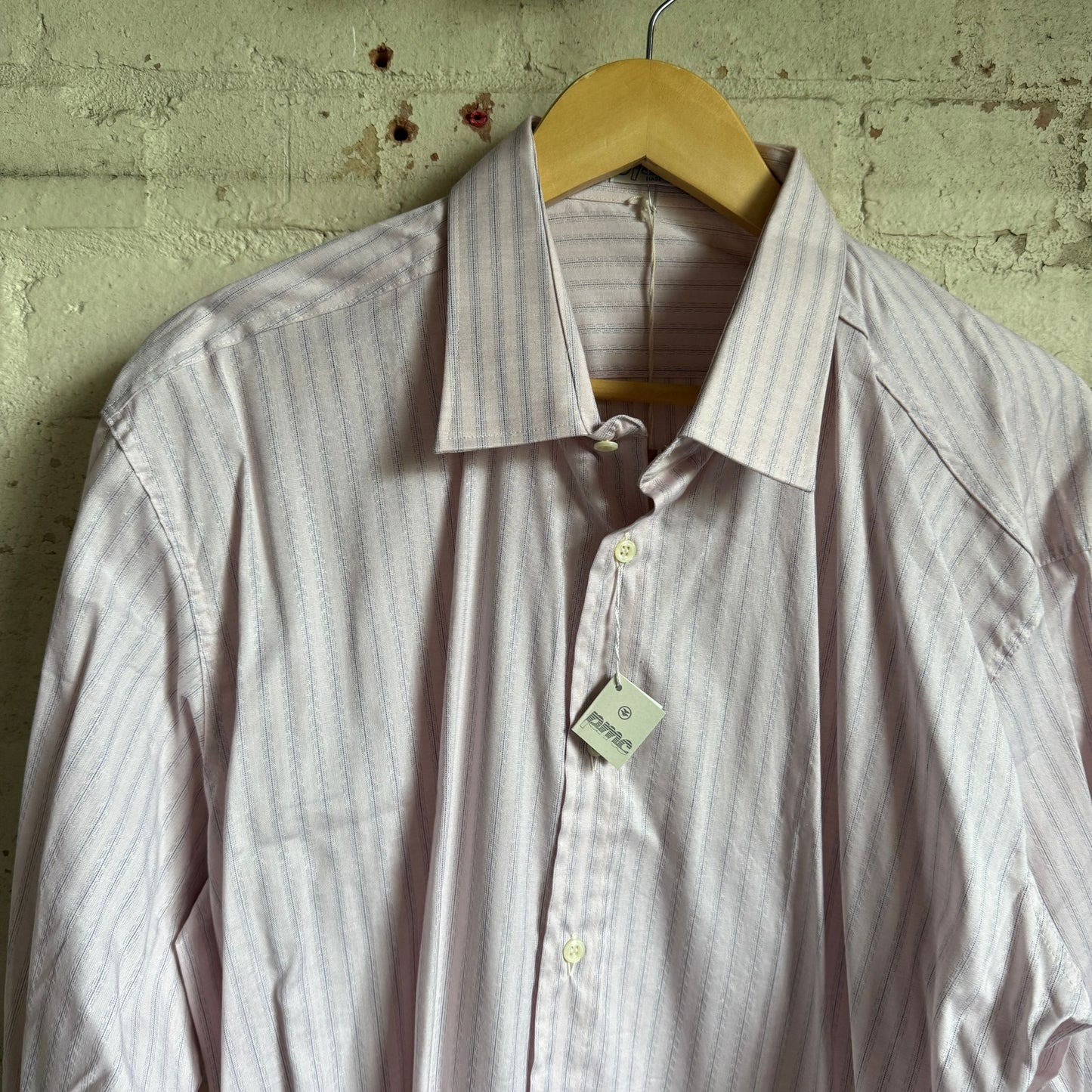 1980s Pink Italian Cotton Striped Shirt