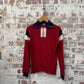 1970s Red Cycling Thermal Zip Shirt Top