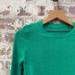 1970s Green Knitted Cotton Jumper
