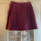1970s Maroon Red Suede Tassel Skirt