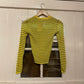 1970s Yellow Stripe Knitted Top