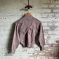 1950s Dark Beige Knitted Button Cardigan Jumper