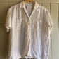 1980s White Jaeger Linen Shirt