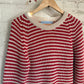 1960s Red Wool Knitted British Fisherman Jumper