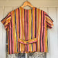 Unique Satin Stripe Top