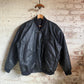 1980s Black Leather Bomber Jacket