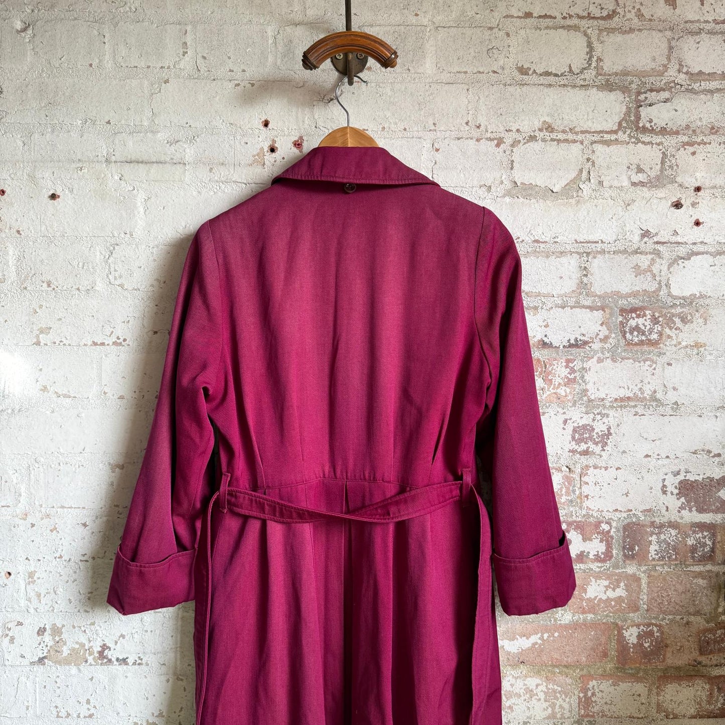 1940s Maroon CC41 Gaberdine Mac Jacket