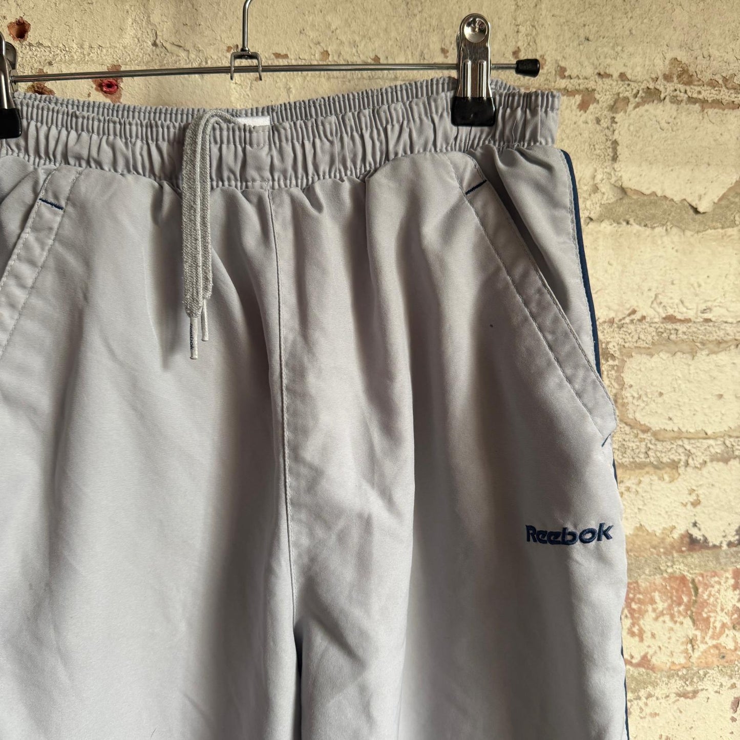 2000s Grey Rebook Tracksuit Sweatpants Bottoms