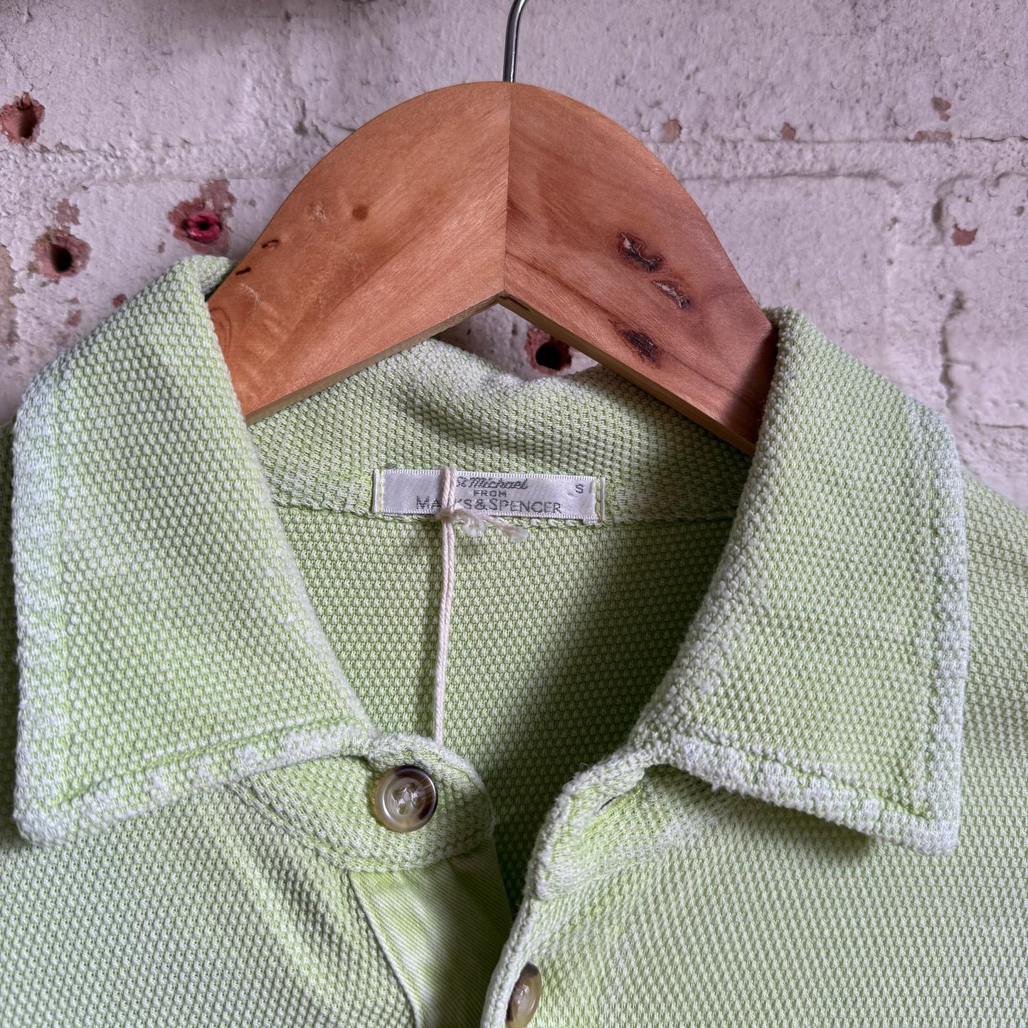 1990s Lime Green St Michaels Polo Shirt