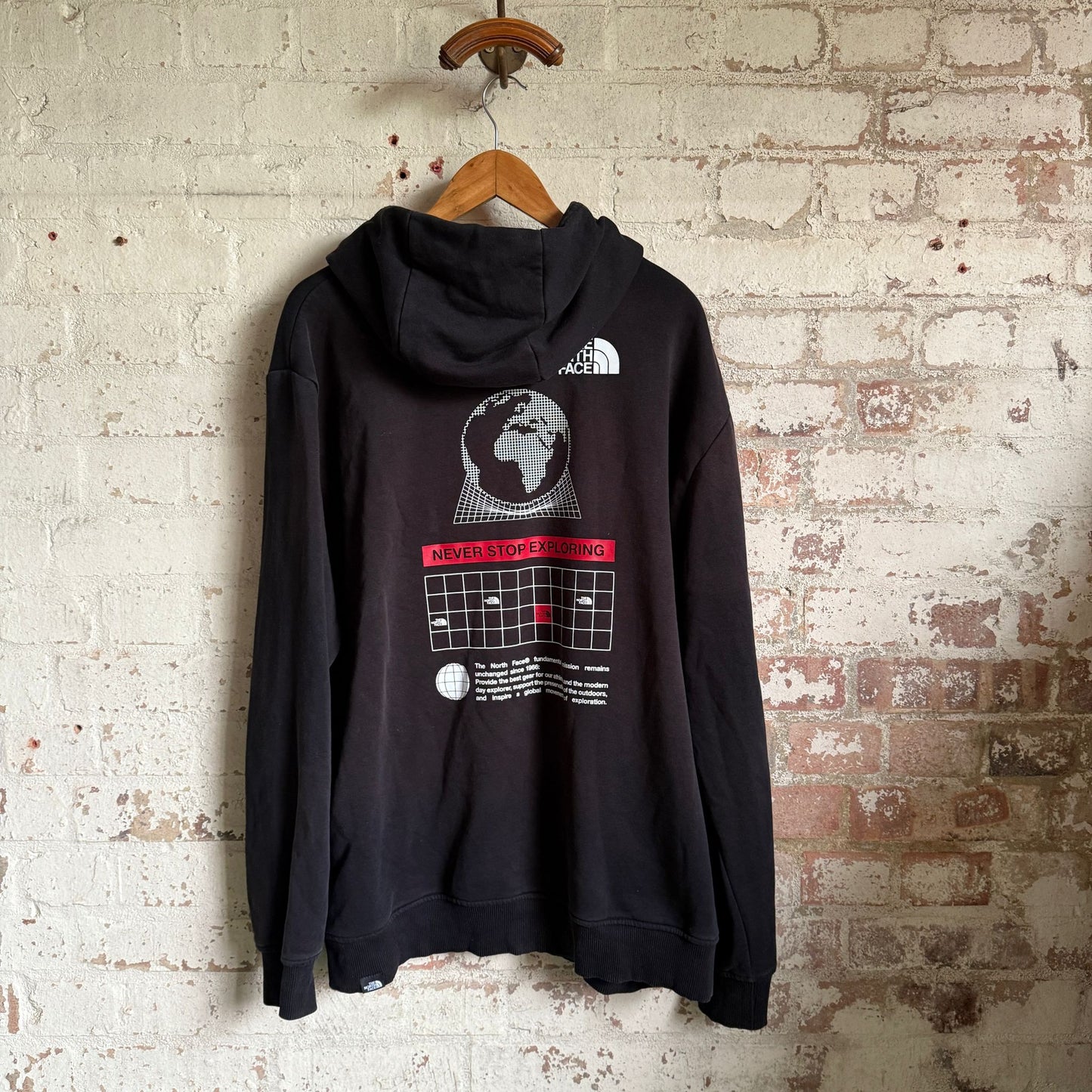 2000s Black TNF Graphic Hoodie Jumper