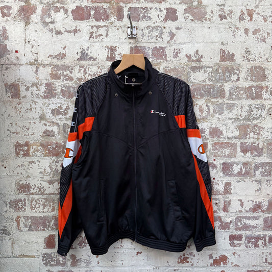 1990s Black Champion Track Top Jacket
