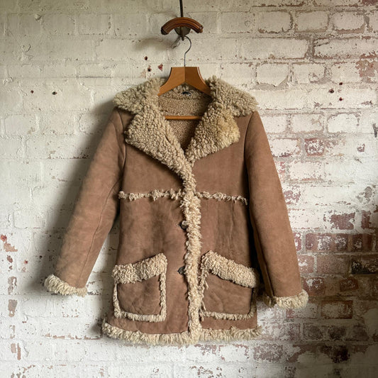 1970s Brown Sheepskin Penny Lane Coat