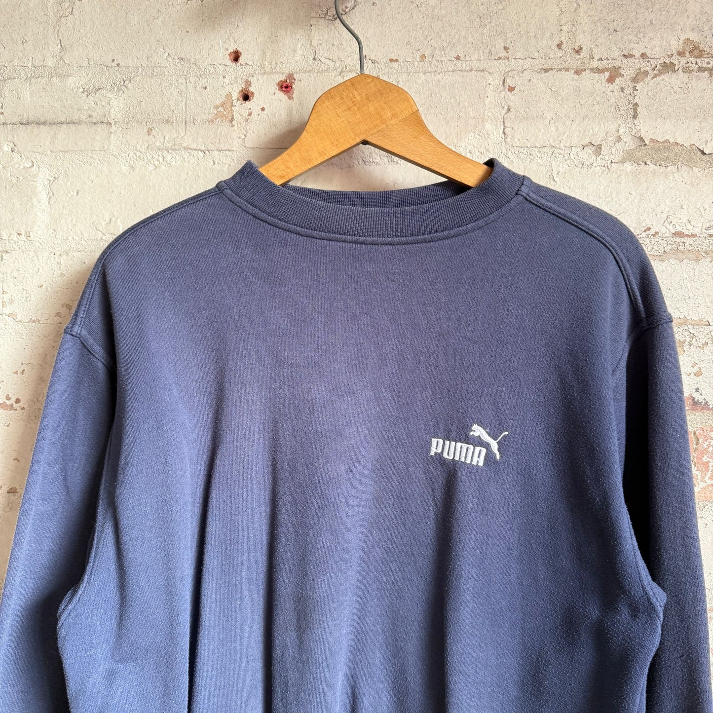 1990s Navy Faded Puma Sweatshirt
