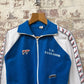1980s Blue Graphic Zip Up Track Top
