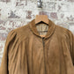 1970s Beige Suede Leather Bomber Jacket