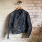 1970s 1980s Blue Leather Punk Biker Jacket