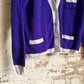 1960s Purple Knitted College Style Cardigan Jumper