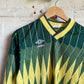 1980s Green Template Umbro Football Long Sleeve Top
