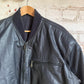 1980s Black Leather Bomber Jacket