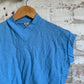 1950s Baby Blue V Neck Top Blouse