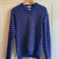 1970s Blue Knitted British Speck Jumper