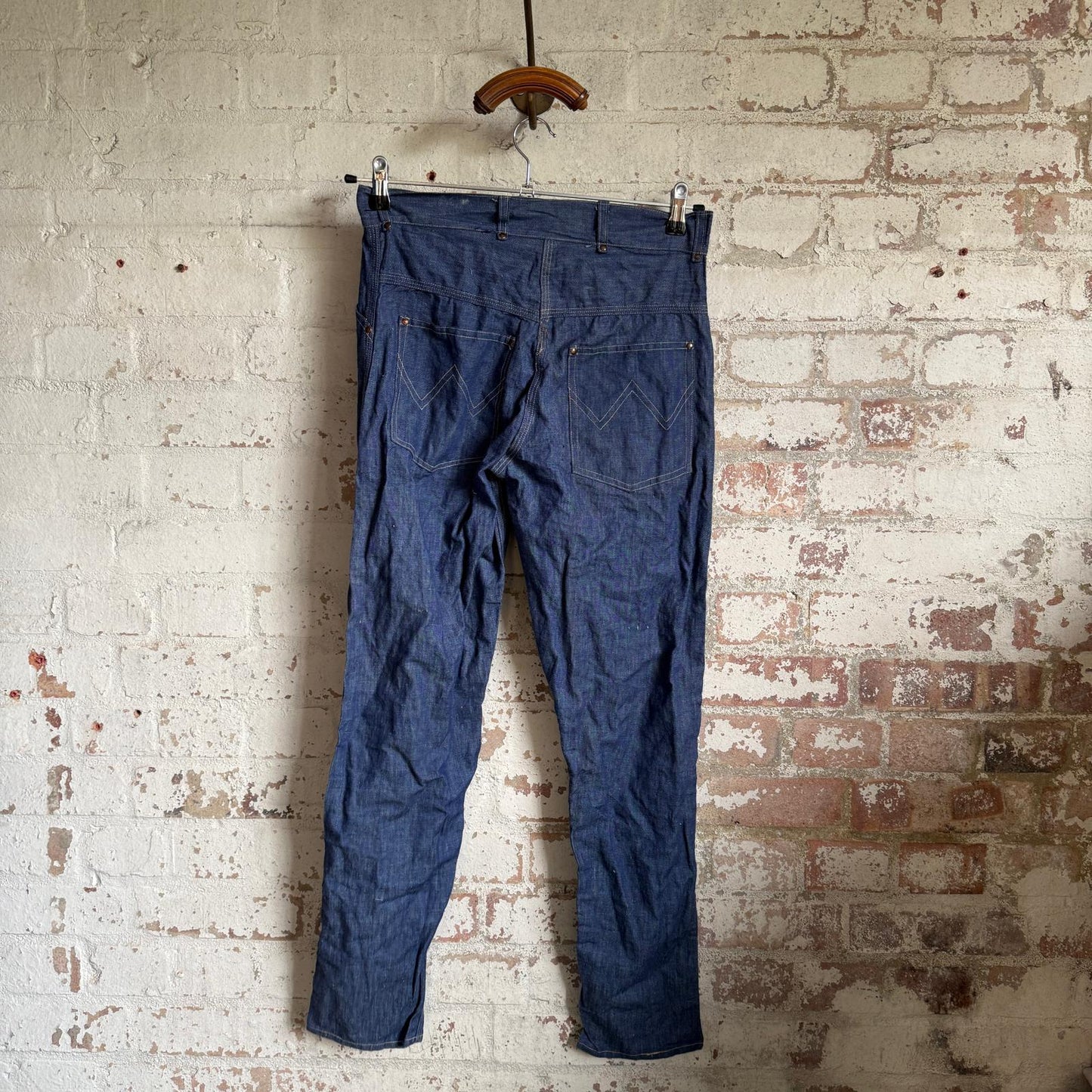 1950s Unusual Blue Cotton Denim Trousers