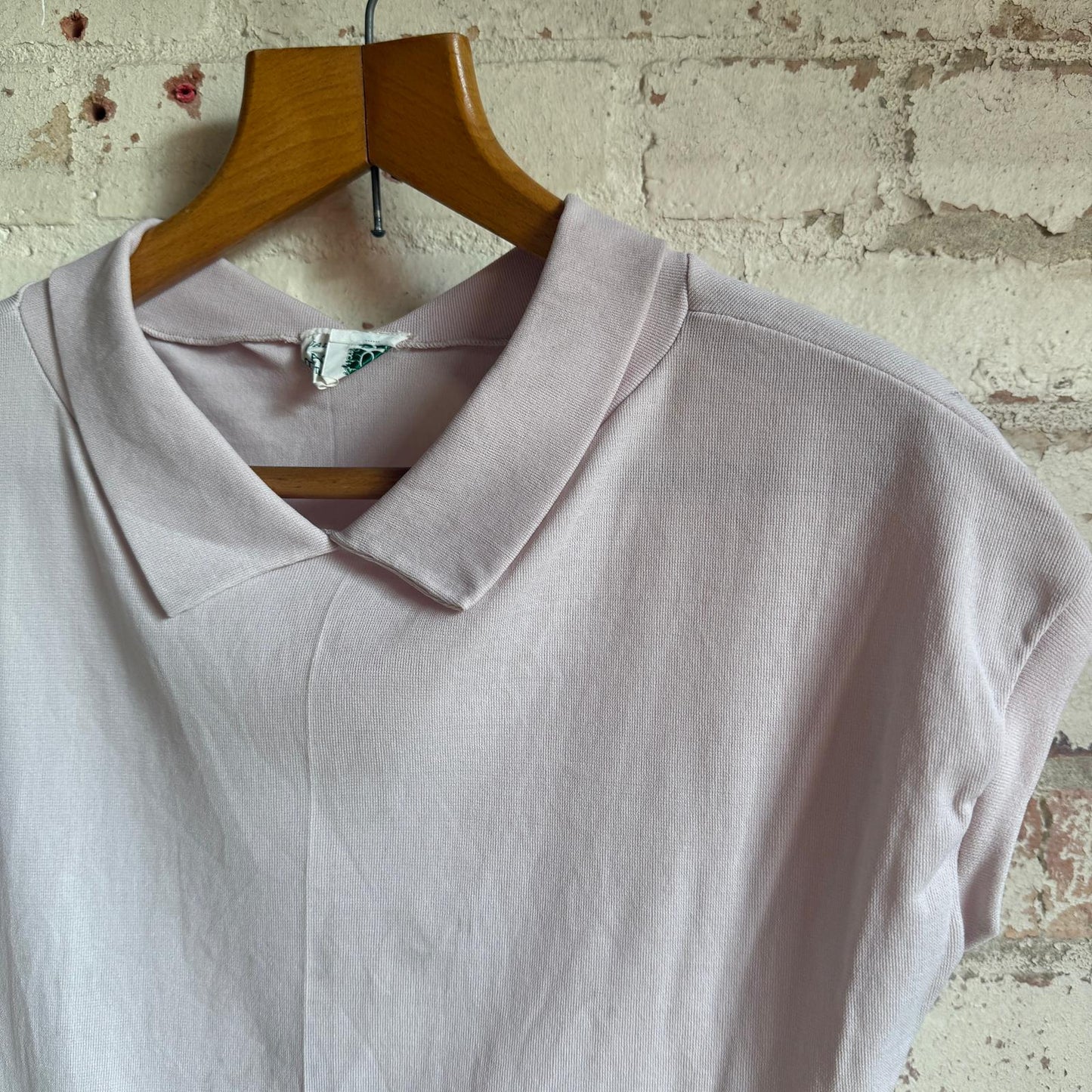 1960s British Pink Polo Shirt Blouse