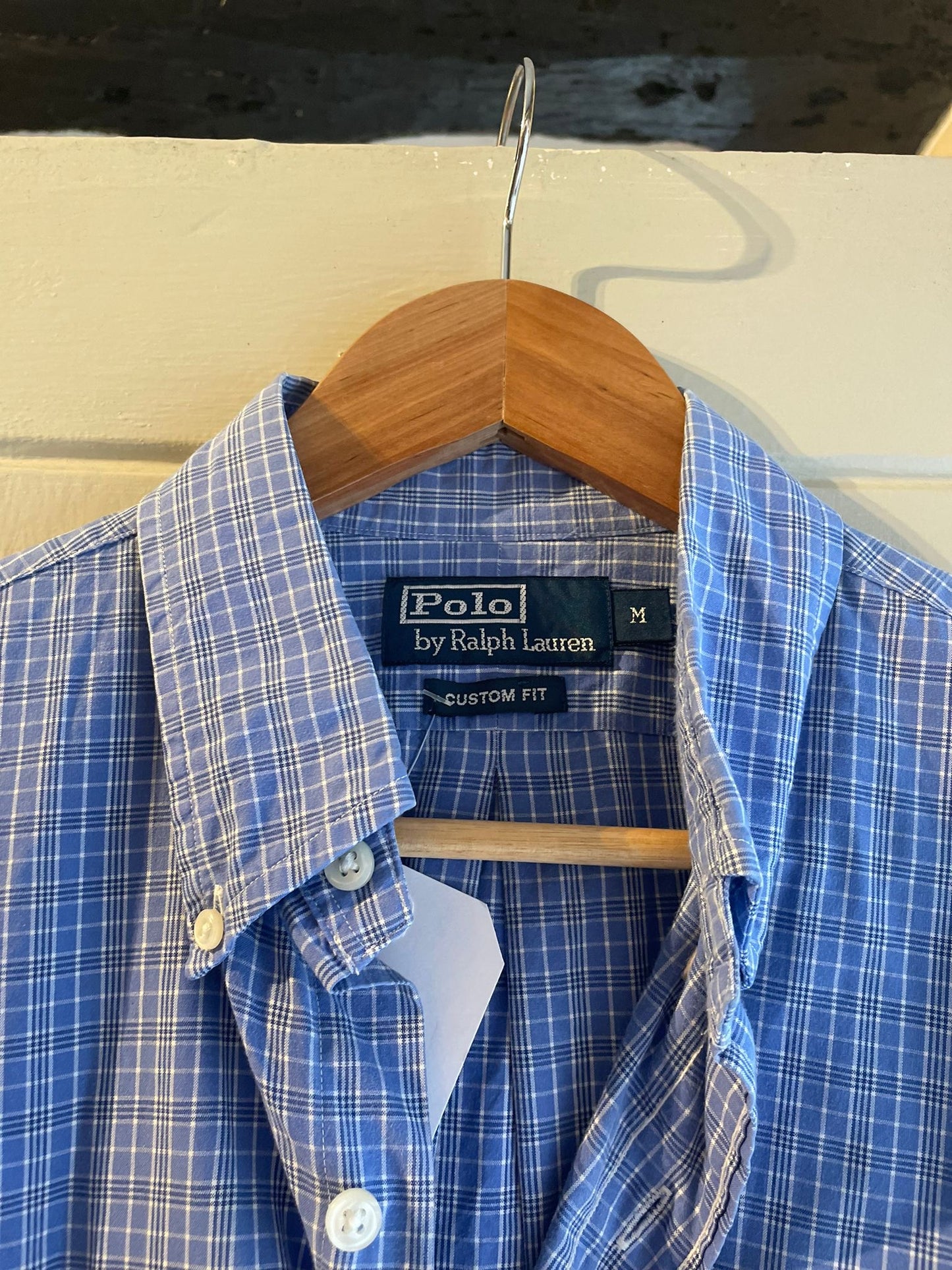 1990s Blue Checkered Ralph Lauren Button Shirt