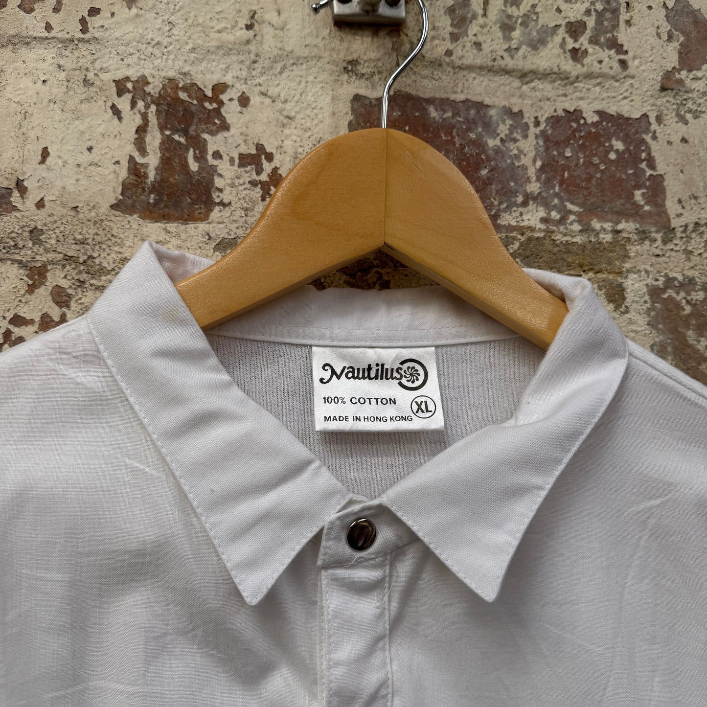 1980s White Cotton Polo Shirt