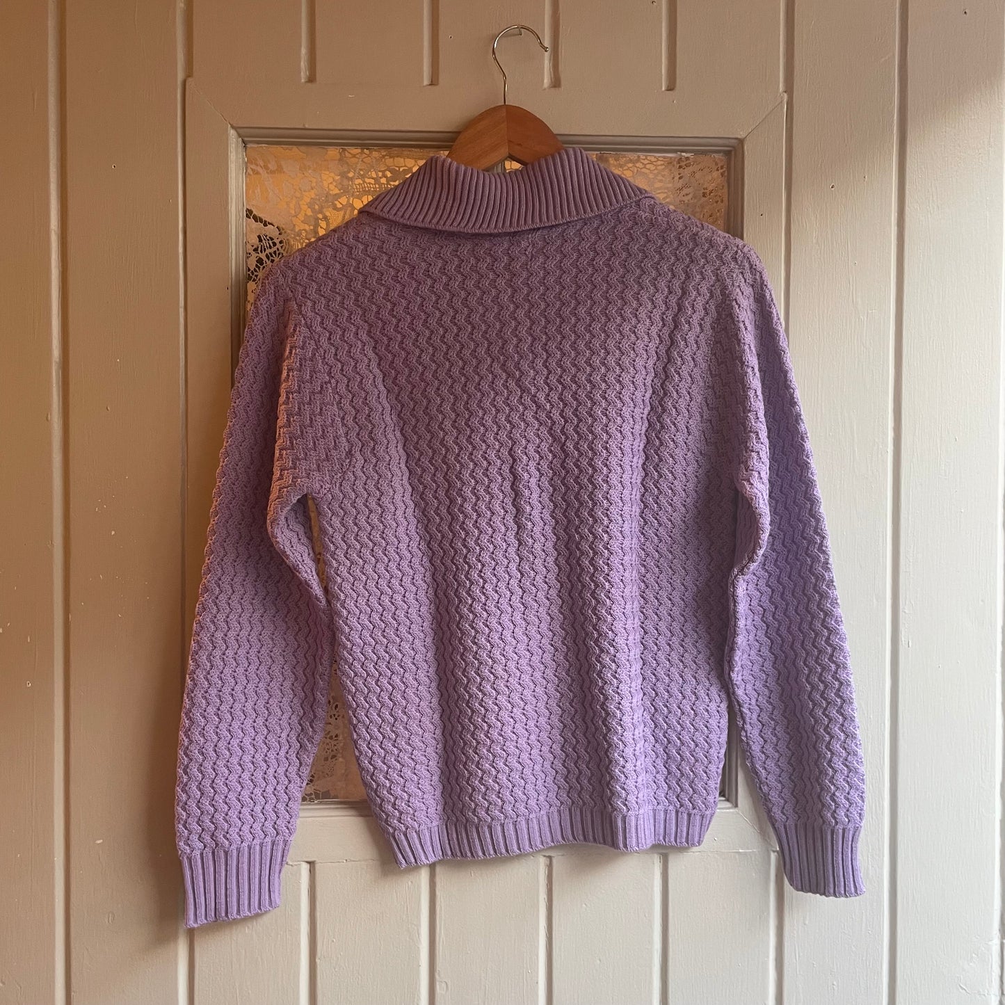 1950s Lilac Purple Wool Knitted Jumper