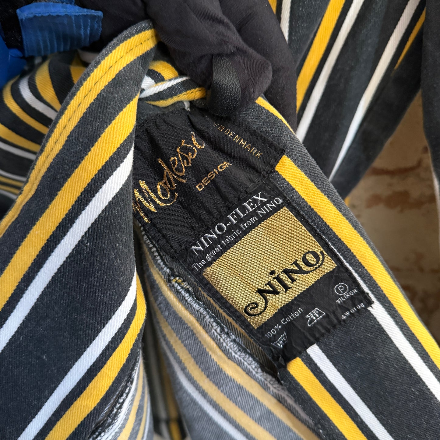 1970s Striped Belted Back Boating Blazer Jacket