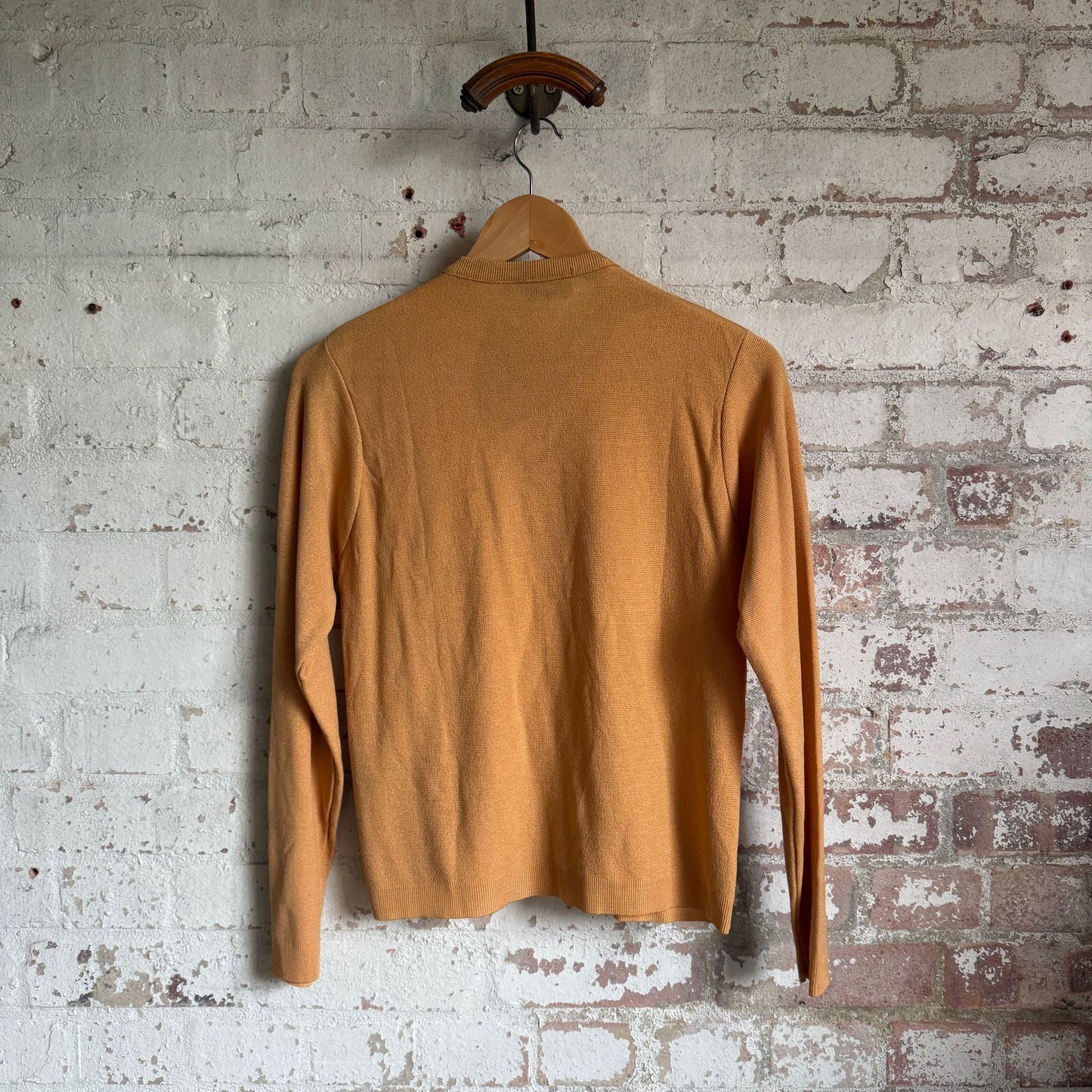 1970s Orange Knitted Cardigan Jumper