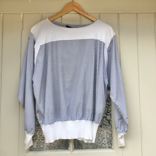 1960s Italian Striped Sweatshirt Top