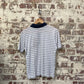 1970s White Striped Slazenger Polo Shirt Top
