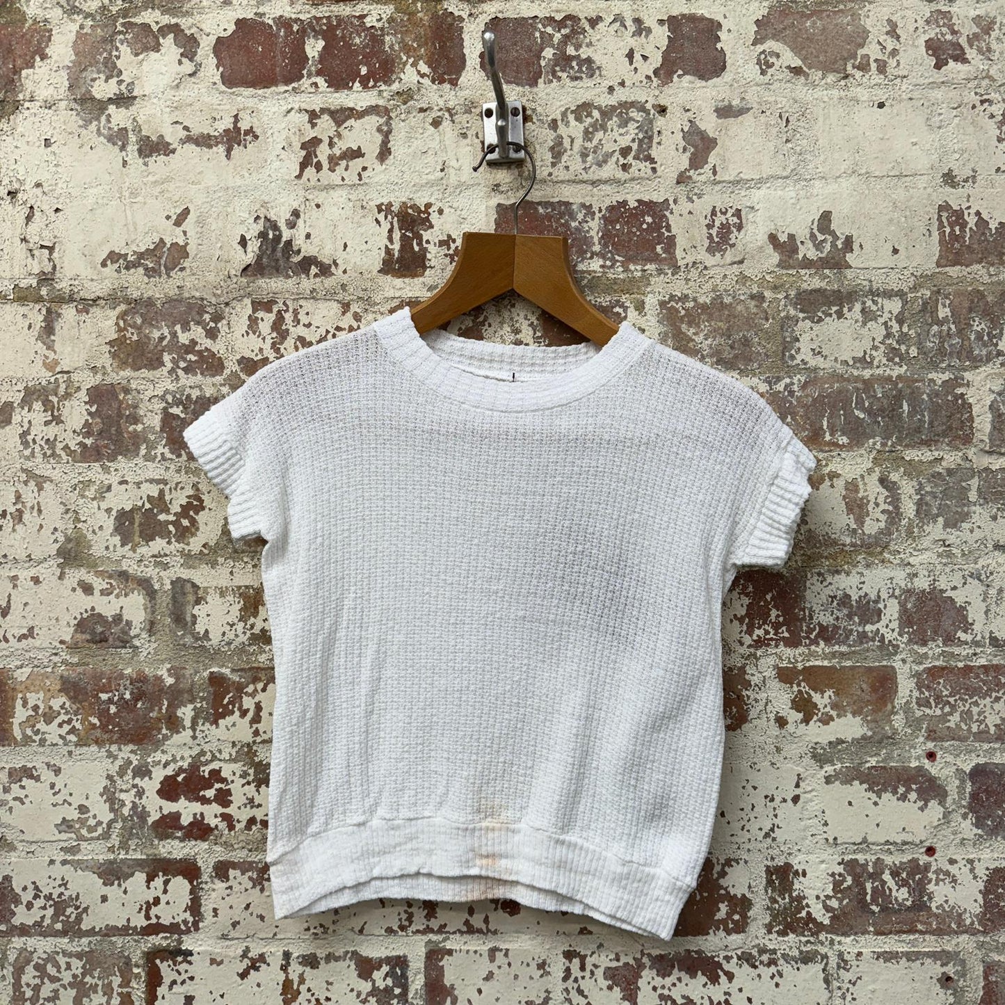1970s White Knitted T-shirt