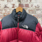 2000s Black and Red The North Face Puffer Jacket