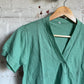 1950s Green Knitted Wool Unusual T-Shirt Top