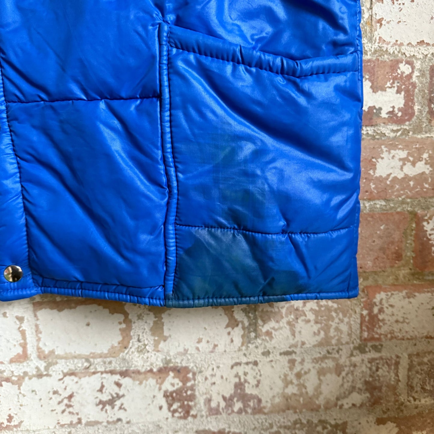 1980s Blue American Puffer Down Gilet