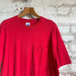 1990s Red Blank Pocket T-shirt