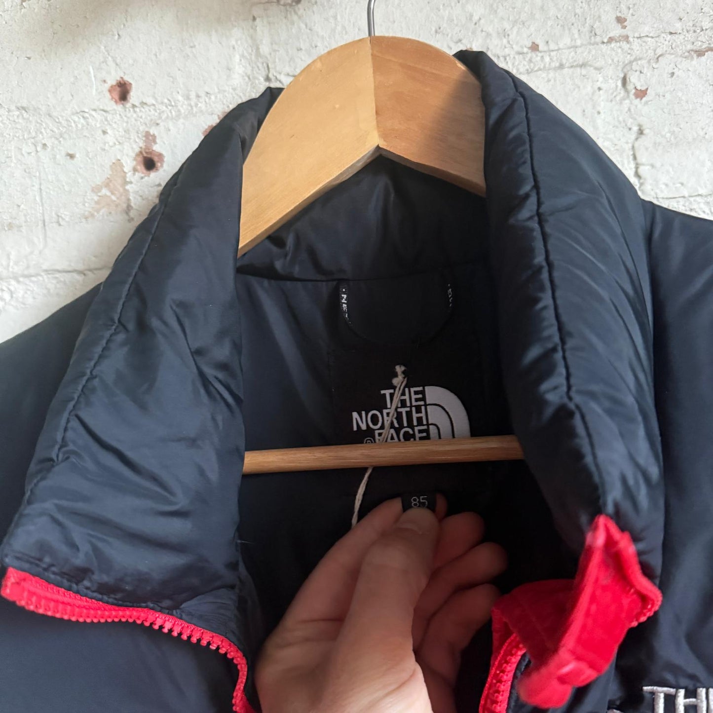 2000s Black and Red The North Face Gilet Jacket