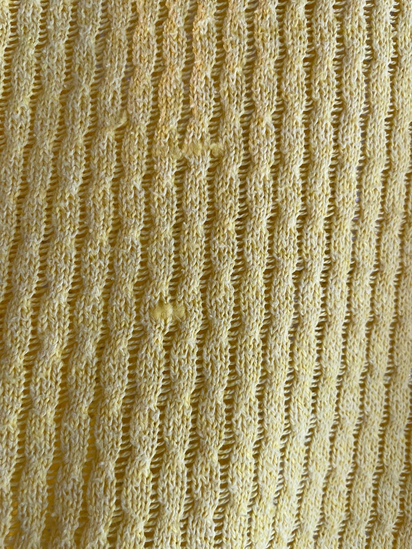 1970s Yellow Knitted Italian Polo Shirt Jumper