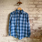 1980s Blue Checkered Button Shirt