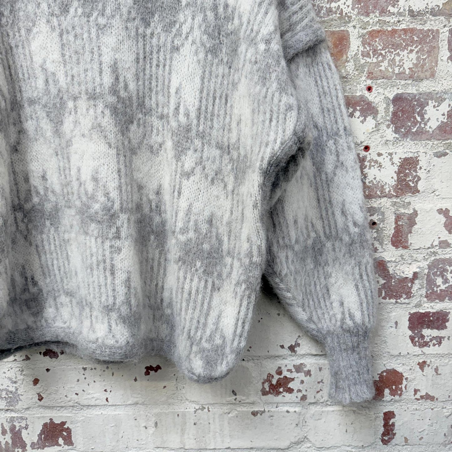 1970s Eider Grey Wool Knitted Roll Neck Jumper