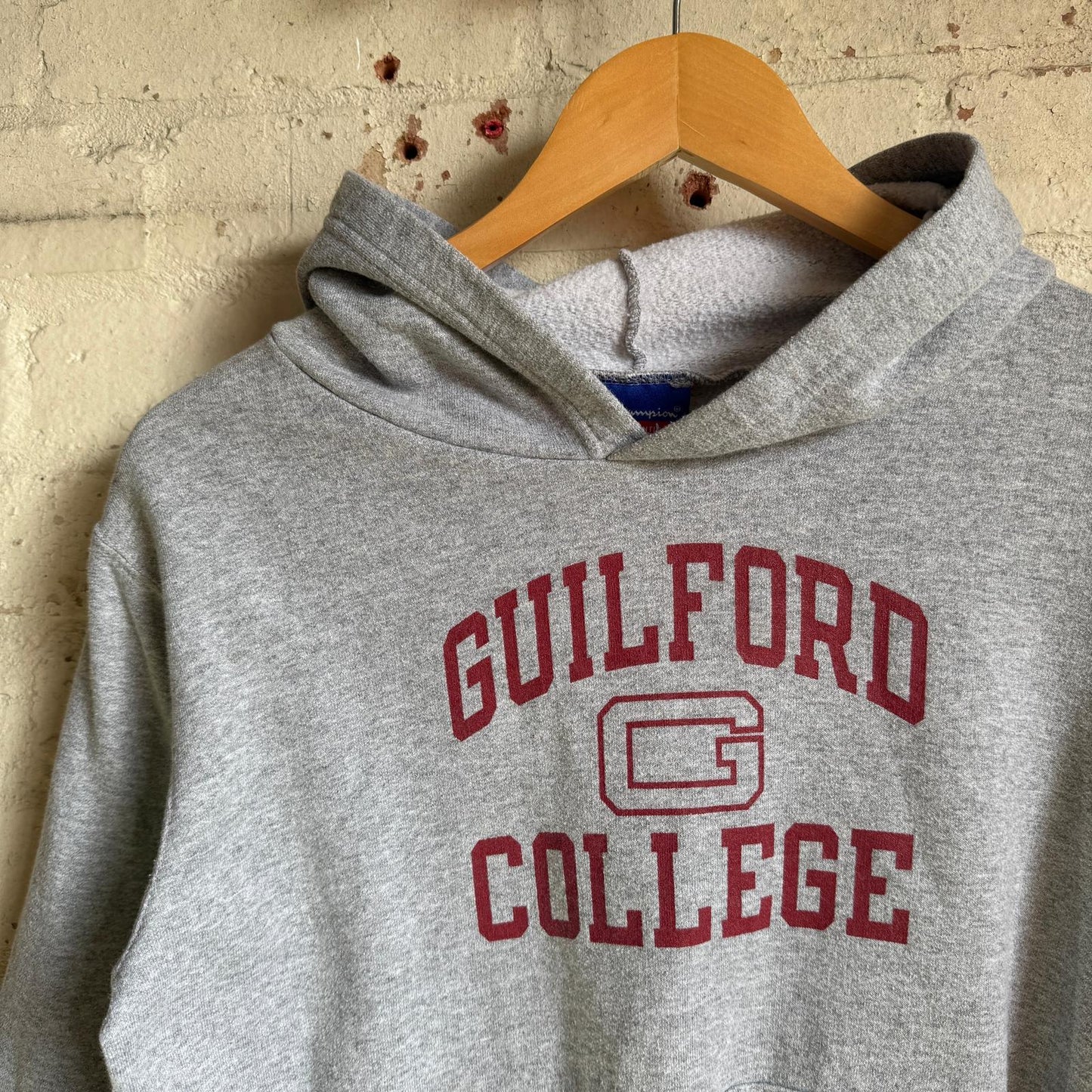 1990s Grey Guildford University Graphic Hoodie