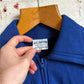 1980s Navy British Cotton Zip Up Sweatshirt