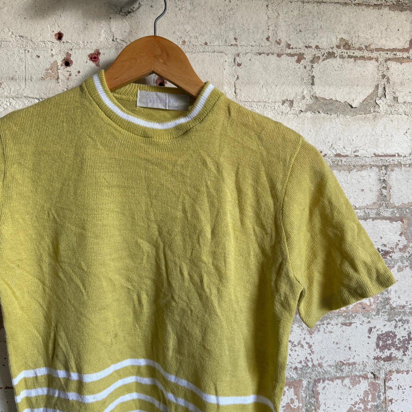 1970s Yellow Striped Knitted T-Shirt