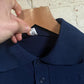 1970s Navy Polyester British Polo  Shirt