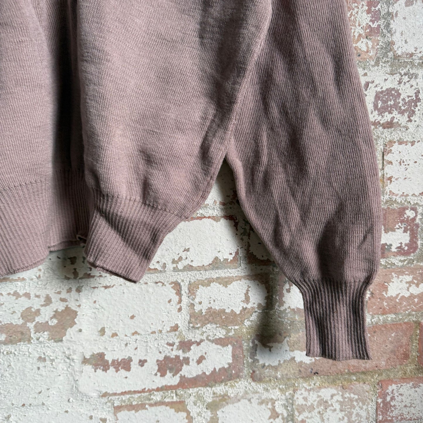 1950s Dark Beige Knitted Button Cardigan Jumper