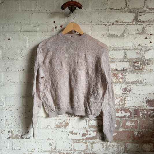 1960s Beige British Knitted Dead Stock Jumper