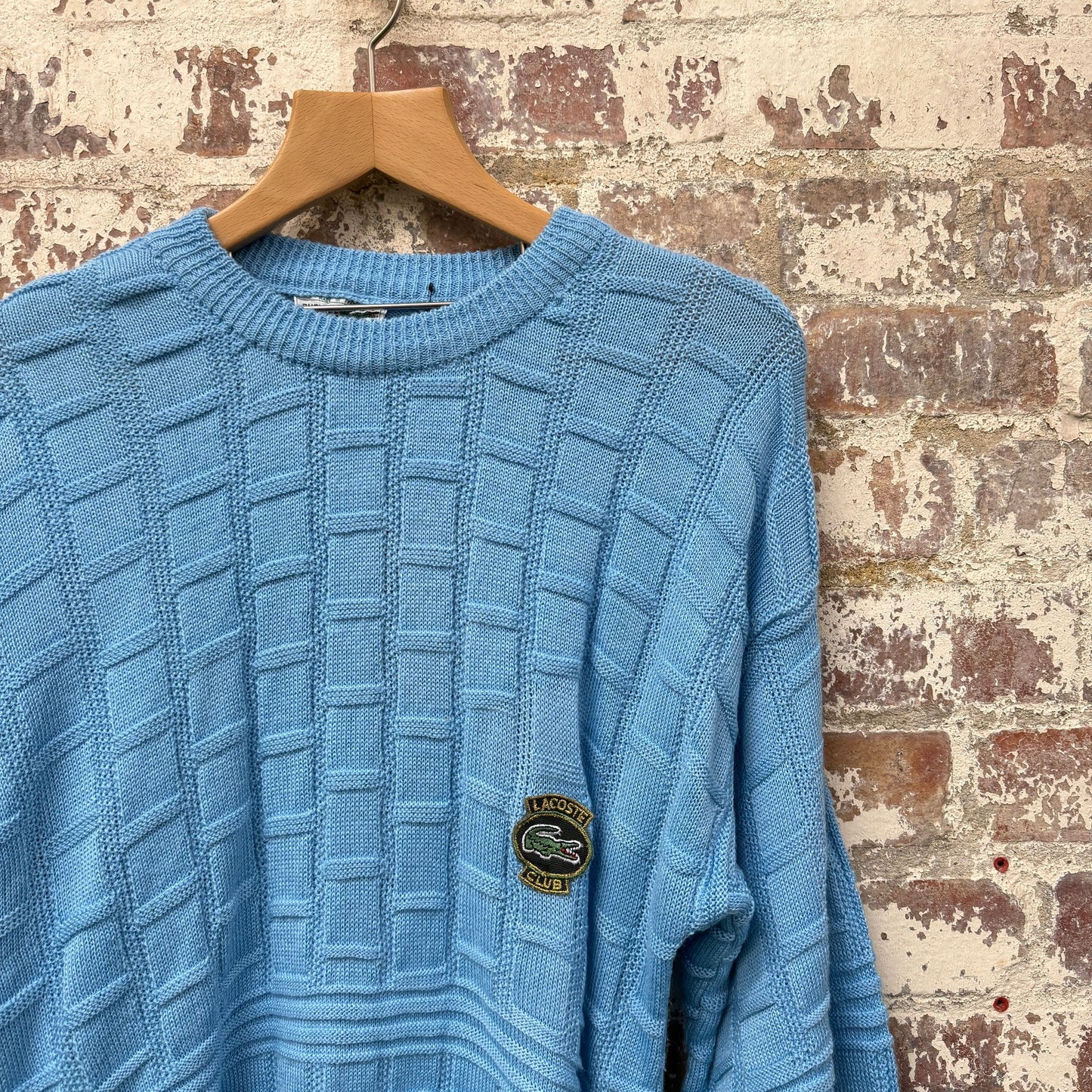 1980s Baby Blue Knitted Lacoste Jumper